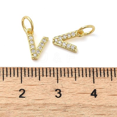 Brass Micro Pave Cubic Zirconia Pendants KK-M273-02G-V-1