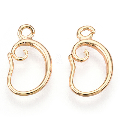 Brass Earring Hooks KK-I649-05G-NF-1