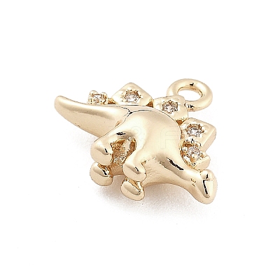 Brass Micro Pave Cubic Zirconia Pendants KK-M306-06G-09-1