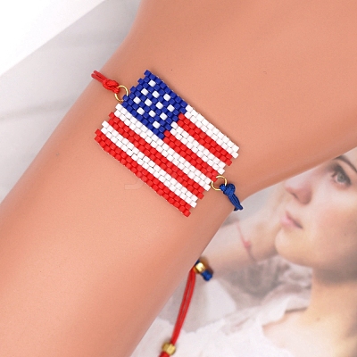 Miyuki Seed Braided Bead Bracelet BJEW-P269-29E-1