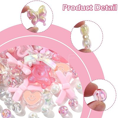100Pcs 19 Styles Transparent & Opaque Acrylic Beads MACR-FS0002-36-1