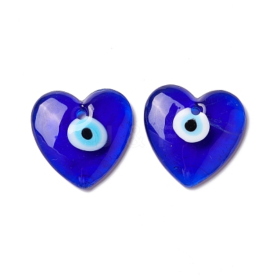 Handmade Evil Eye Lampwork Pendants LAMP-O018-01-1