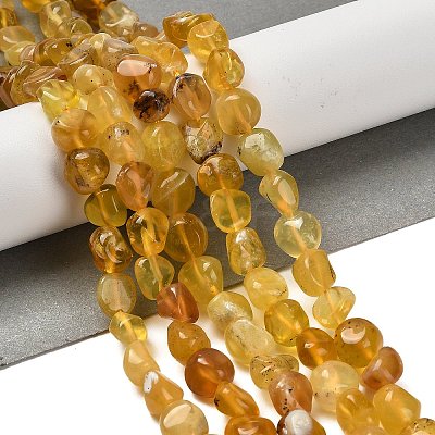 Natural Yellow Opal Beads Strands G-P497-01E-34B-1