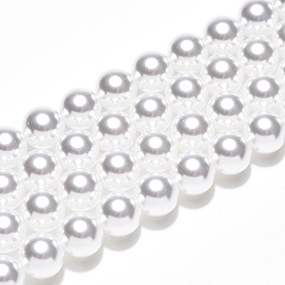 Baking Paint Pearlized Glass Pearl Bead Strands HY-N002-8mm-A12-1