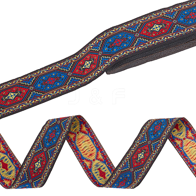 10 Yards Ethnic Style Polyester Ribbon OCOR-WH0082-29B-1