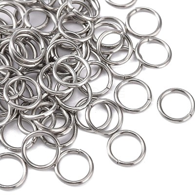 Tarnish Resistant 304 Stainless Steel Open Jump Rings STAS-Q186-02-8x1mm-1