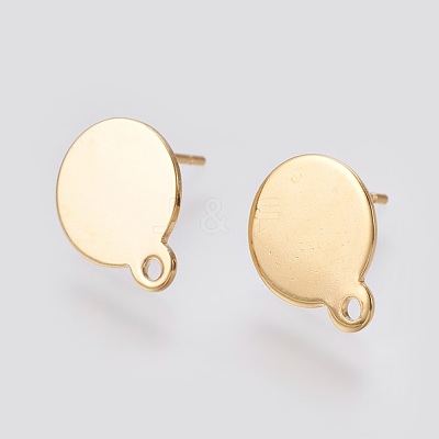 304 Stainless Steel Stud Earring Findings X-STAS-D445-150G-1