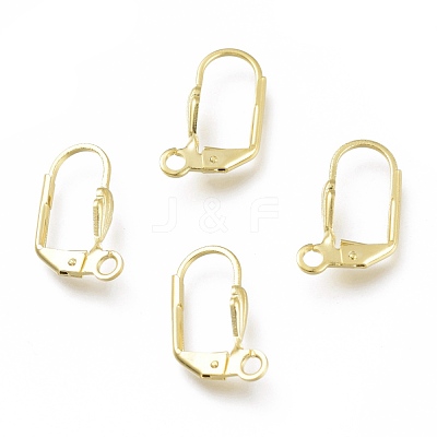 Brass Leverback Earring Findings KK-Z007-28G-1