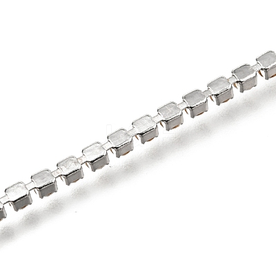 304 Stainless Steel Rhinestone Cup Chain Bracelets AJEW-B004-01B-1