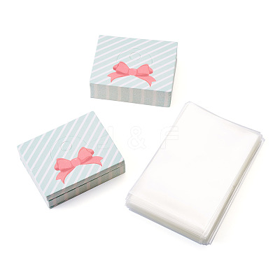 100Pcs Rectangle Polypropylene Cellophane Bags CDIS-TA0001-34F-1