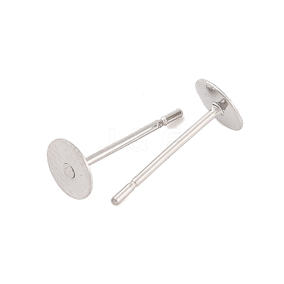 Tarnish Resistant Original Color Stainless Steel Stud Earring Findings X-STAS-E025-5-1