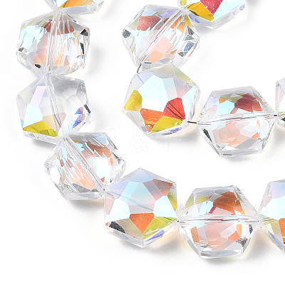 Faceted Glass Beads Strands EGLA-E030-01E-1