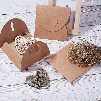 Vintage Square Heart Buckle CD Envelopes DIY-WH0092-01-1