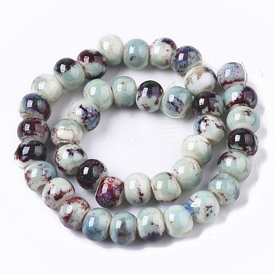 Handmade Porcelain Beads X-PORC-S498-19B-09-1