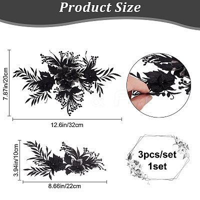 Flower Polyester Computerized Embroidery Sew on Ornament Accessories DIY-WH0366-39-1