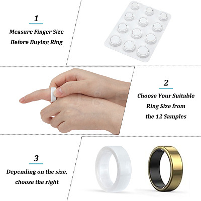 12Pcs ABS Plastic Jewelry Measuring Tool Sets TOOL-ME0001-06-1