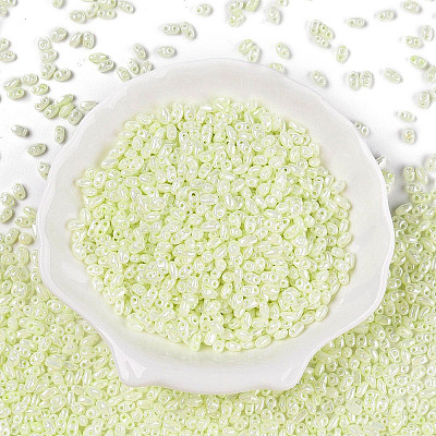 Opaque Colours Luster Glass Seed Beads SEED-T006-02J-1