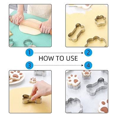 Tarnish Resistant 304 Stainless Steel Cookie Cutters LS-DIY-E012-43-1