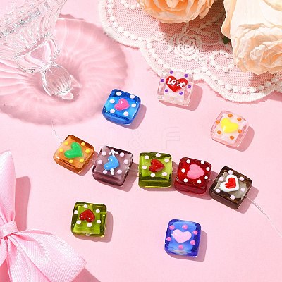 9Pcs 9 Colors Handmade Lampwork Beads LAMP-CJ0002-05-1