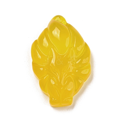 Dyed Natural Agate Carved Pendants G-A098-01E-1