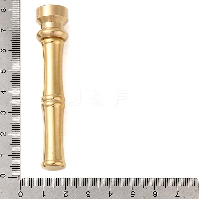Golden Tone Brass Wax Seal Stamp Head with Bamboo Stick Shaped Handle LS-STAM-K001-05G-X-1