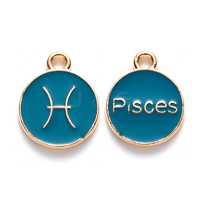 Alloy Enamel Pendants X-ENAM-S124-01B-05H-1