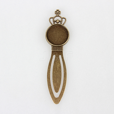 Iron Bookmark Cabochon Settings X-PALLOY-N0084-27AB-NF-1