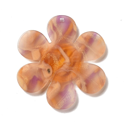 Two Tone Acrylic Big Pendants OACR-B008-D04-1