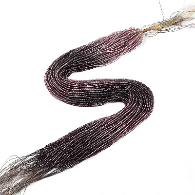 Transparent Gradient Color Glass Beads Strands GLAA-H021-01A-22-1