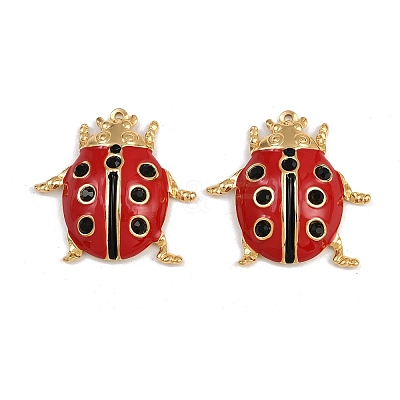 304 Stainless Steel Enamel Pendants STAS-P410-39C-G-1