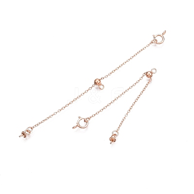 925 Sterling Silver Chain Extenders STER-N016-02RG-1