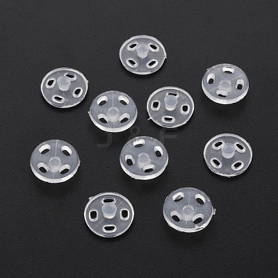 Transparent Resin Snap Fasteners BUTT-N018-008-01-1