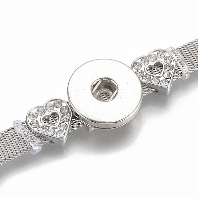 Alloy Rhinestone Snap Cord Bracelet Making BJEW-S136-02-1
