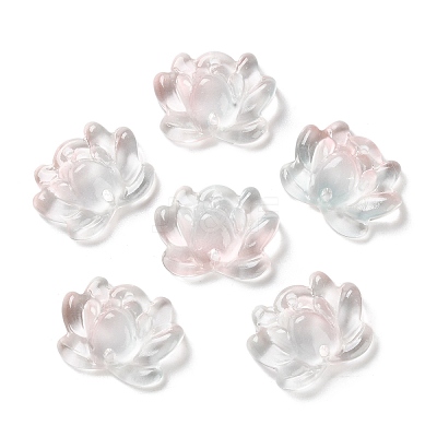 Transparent Glass Connector Charms GLAA-A015-01C-1
