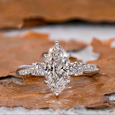 Brass Micro Pave Clear Cubic Zirconia Finger Rings FS-WG5249E-02-1