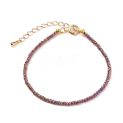 Faceted Electroplate Glass Beaded Bracelets X-BJEW-JB05693-03-1