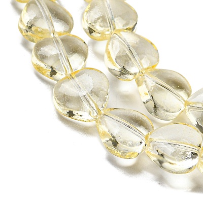 Baking Paint Transparent Glass Beads Strands DGLA-A08-T8mm-KD10-1