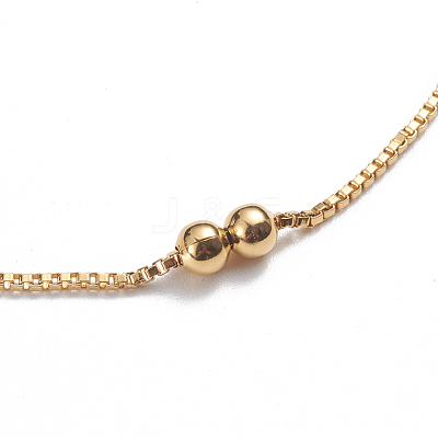 304 Stainless Steel Box Chain Anklets X-AJEW-G024-12G-1