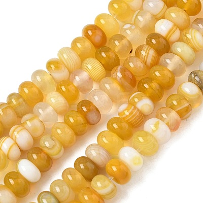 Natural Banded Agate Beads Strands G-F790-I01-01B-1