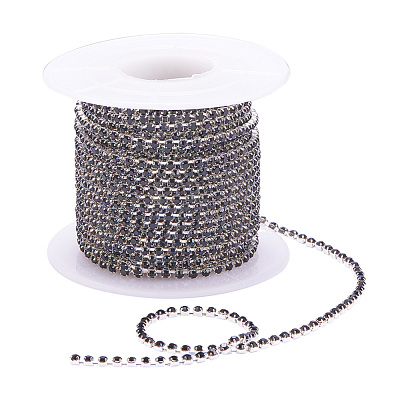 Brass Rhinestone Strass Chains CHC-R125-S6-08S-1