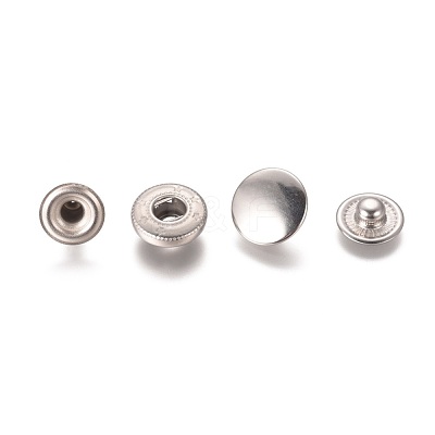 304 Stainless Steel Snap Buttons STAS-WH0014-06C-1