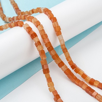 Natural Red Aventurine Beads Strands G-F631-K15-1