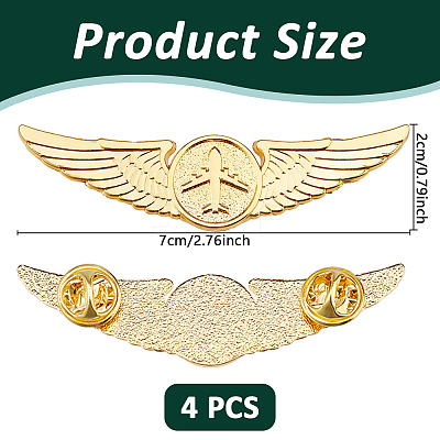 4Pcs Alloy Lapel Pin Backs for Security JEWB-DC0001-22A-1