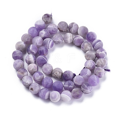 Natural Amethyst Beads Strands X-G-I288-A01-8mm-1