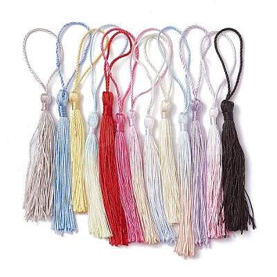 Polyester Tassel Pendant Decorations FIND-XCP0002-68-1