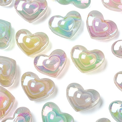 150Pcs 5 Colors Transparent Acrylic Beads TACR-LS0001-09-1