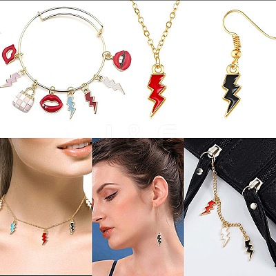 Alloy Enamel Pendants ENAM-SC0001-22G-1