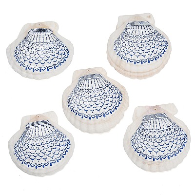 Printed Natural Shell Big Pendants SH-CBA93AD-19D-1