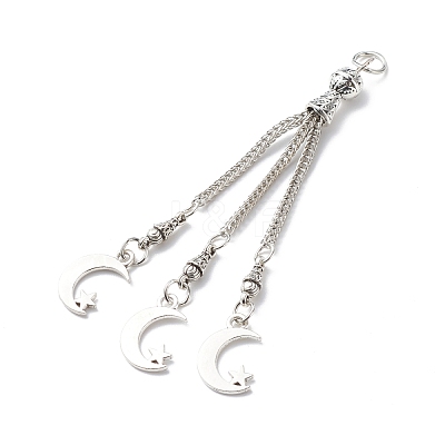 Tibetan Style Alloy Curb Chain Tassel Big Pendants FIND-I025-01C-1