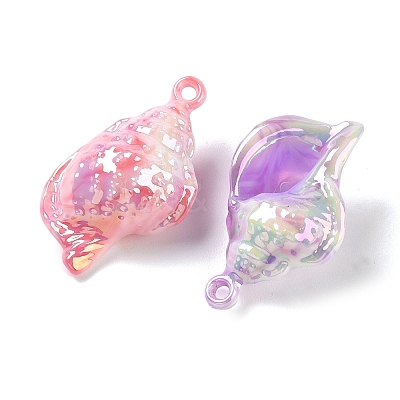 UV Plating Opaque Acrylic Big Pendants AC-CBA617C-01-1